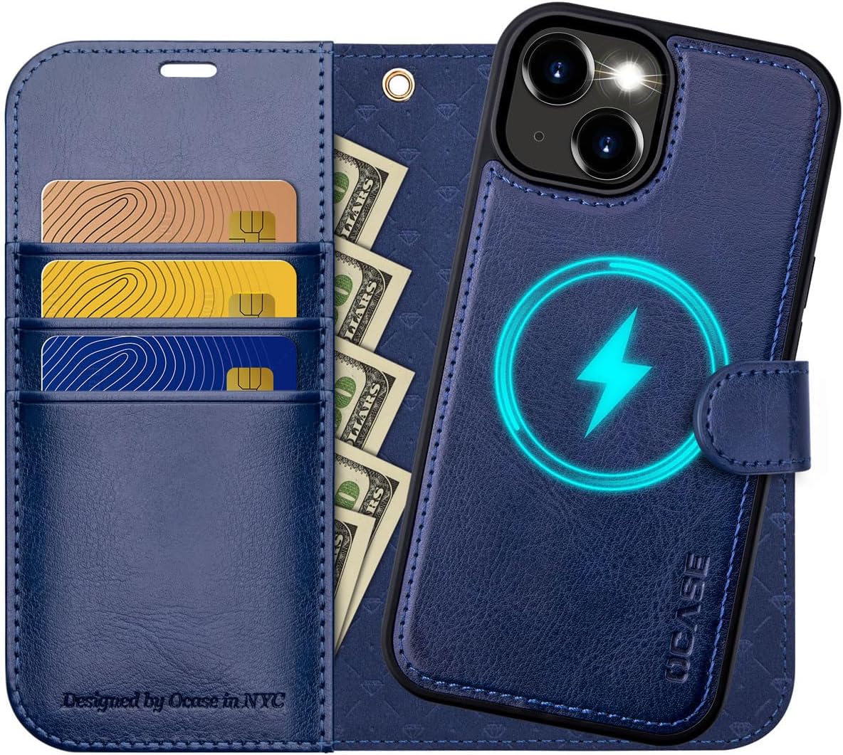 iPhone 15 Plus Wallet 2 in 1 Magnetic Case